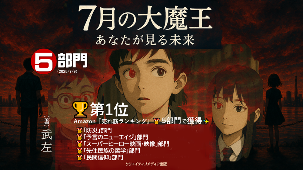 ５．５部門1位　CW看板画像　7月の大魔王-武左　クリエイターズワールド　クリエイティブメディア出版